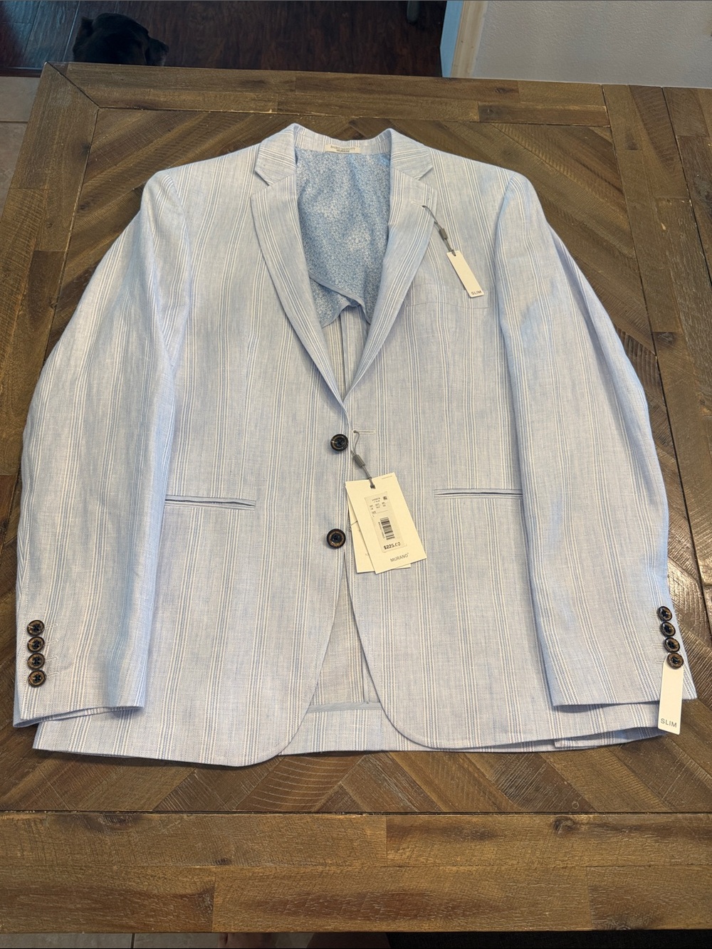 Murano Light Blue Pinstripe Men's Sport Coat